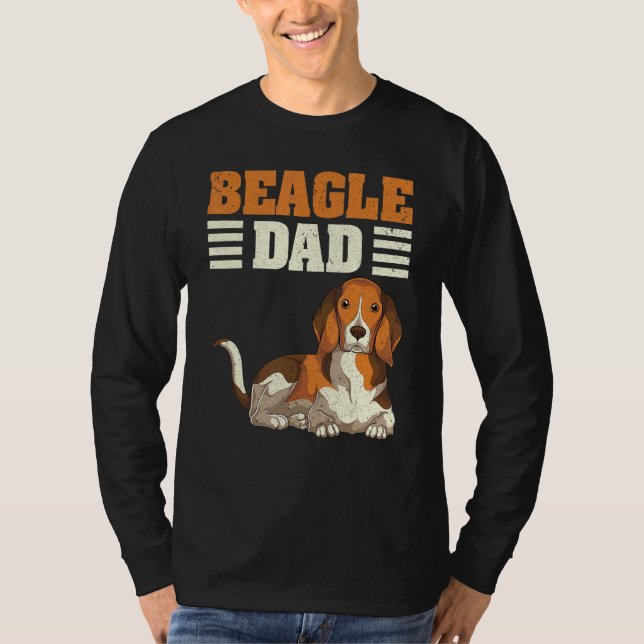 Camiseta Hombre Padres Día Perro Papi Beagle Dad Mascota An (Anverso)