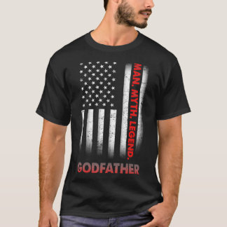 Camiseta Hombre padrino mito leyenda retro hombres norteame