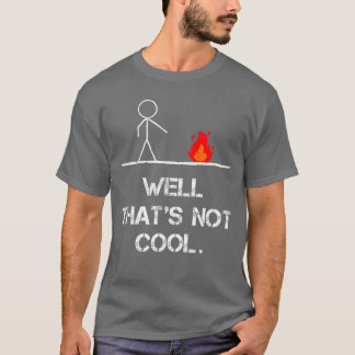 Camiseta Hombre palo divertido Wellhats No es Cool Vintage