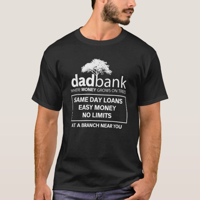Camiseta Hombre papá Banco Funny Día del Padre Chiste camis (Anverso)