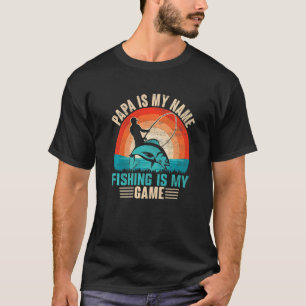 Camiseta Hombre, papá es mi nombre Pescar es pescador de ju