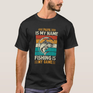 Camiseta Hombre, papá es mi nombre Pescar es pescador de ju