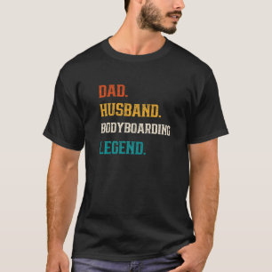 Camiseta Hombre Papá Esposo Bodyboarding Leyenda Bodyboardi
