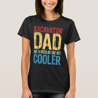 Camiseta Hombre Papá Excavadora Como un Papá Regular pero