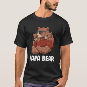 Camiseta Hombre Papa Oso - Papá De Los Hermanos Gemelos Hij