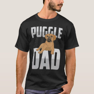 Camiseta Hombre Papá Puggle Padre Raza de Perro Animal de E