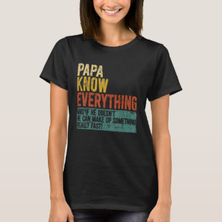 Camiseta Hombre, papá sabe todo lo gracioso que los padres 