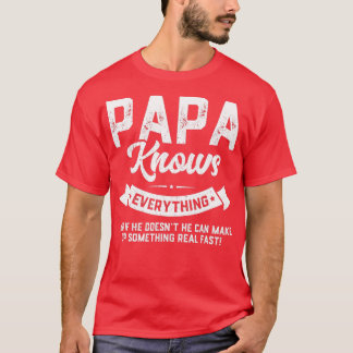 Camiseta Hombre, papá sabe todo, padre gracioso de regalo