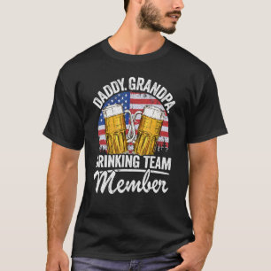 Camiseta Hombre Papi Abuelo Usa Bebida Miembro Del Equipo D
