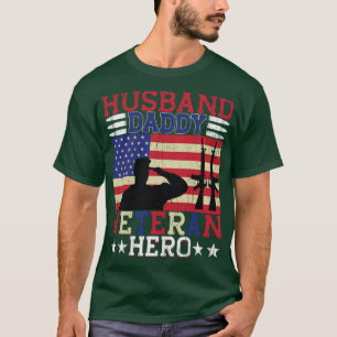 Camiseta Hombre Papi Esposo Protector de veteranos héroes