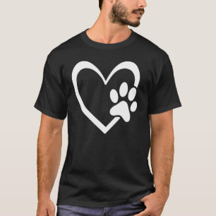 Camiseta Hombre Perro papá mamá Puppy Love Perros Gatos Paw