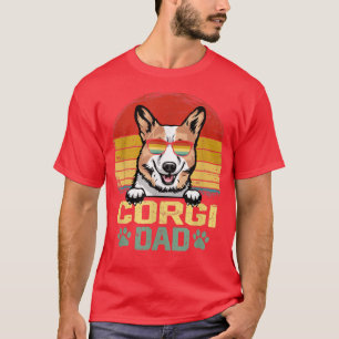 Camiseta Hombre Perro Papá Vintage Mejor Perro Corgi Padre