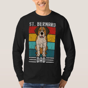 Camiseta Hombre Perro Papá Vintage St Bernard Dad
