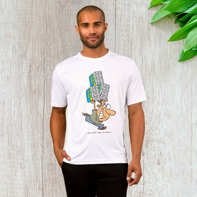 Camiseta Hombre Personalizado gracioso pánico al comprar pa (Subido por el creador)