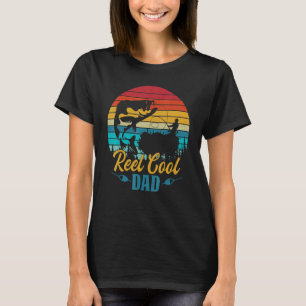 Camiseta Hombre Pescador Atardecer Carrete Genial Papá Pesc