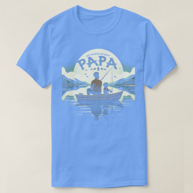 Camiseta Hombre Pescador Papá Pesca Gracioso Vinculamos A L (Diseño del anverso)
