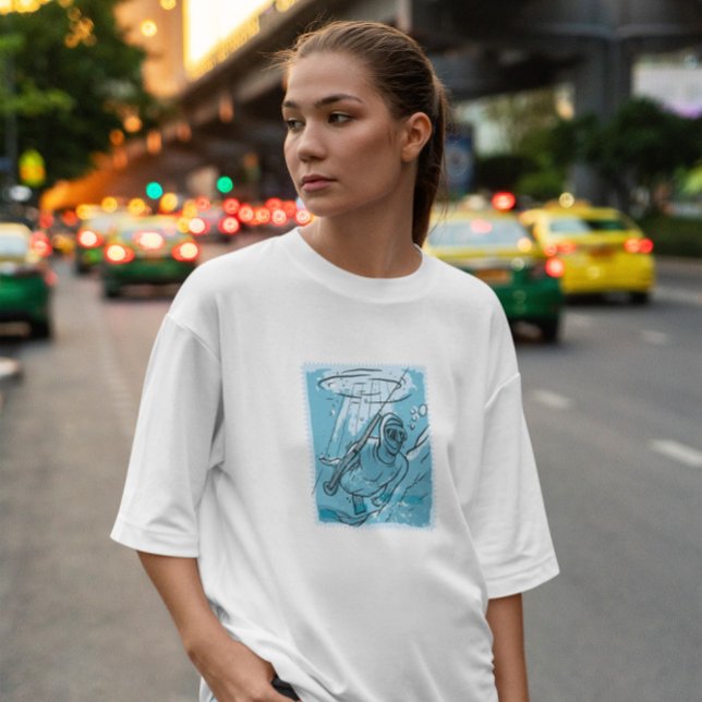 Camiseta Hombre Pescando Bajo El Agua (Subido por el creador)