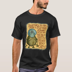 Camiseta Hombre Pez Astronauta