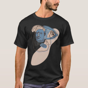 Camiseta hombre pez beige