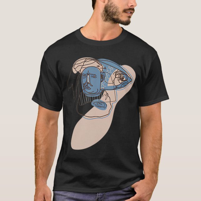 Camiseta hombre pez beige (Anverso)