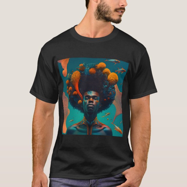 Camiseta Hombre-pez Naranja (Anverso)