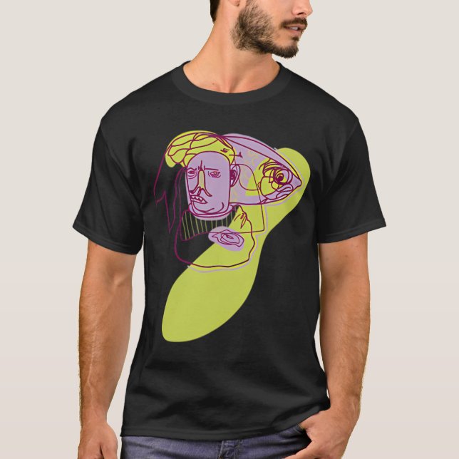 Camiseta Hombre Pez Violeta (Anverso)