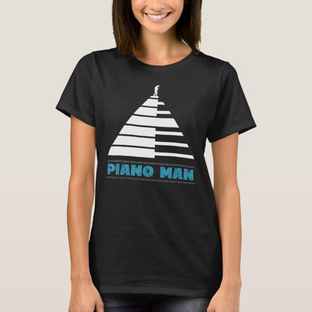 Camiseta Hombre Piano Para Teclado E Instrumento (Anverso)