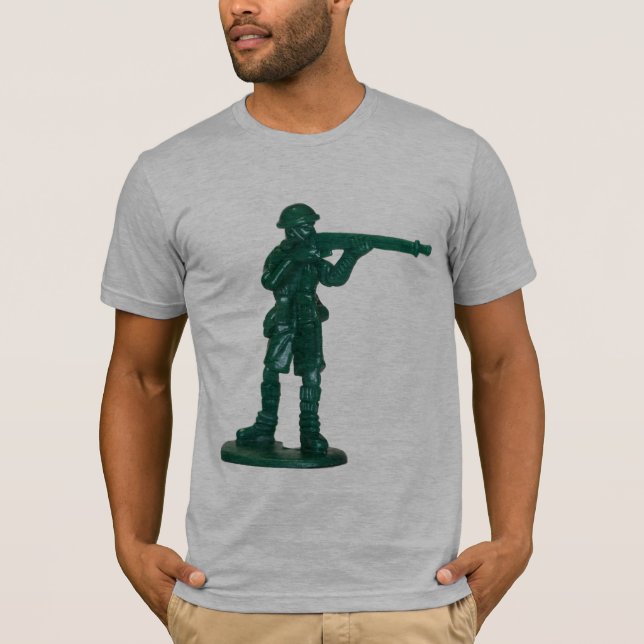 Camiseta Hombre plástico verde del ejército (Anverso)