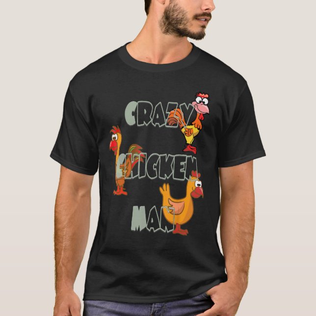 Camiseta Hombre Pollo Loco (Anverso)
