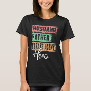 Camiseta Hombre Profesión padre héroe padre Agente inmobili
