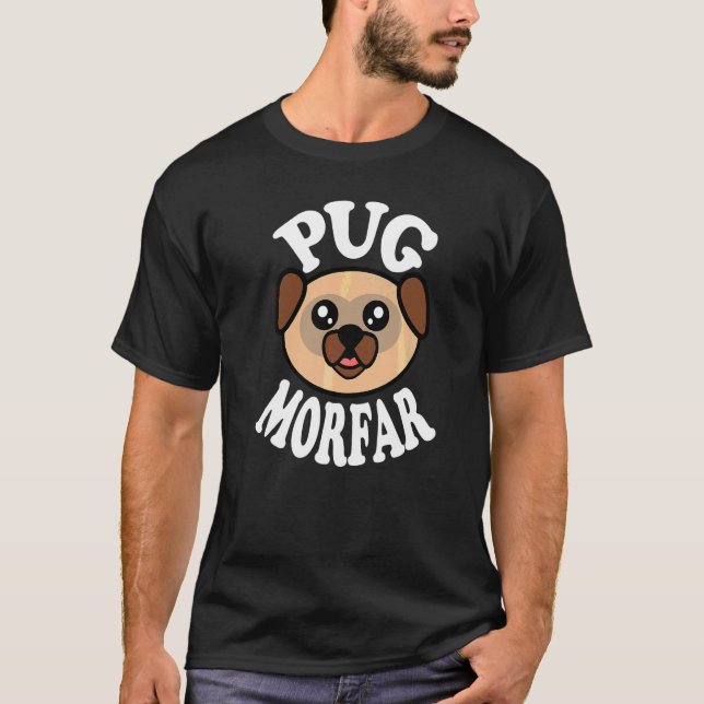 Camiseta Hombre Pug Lindo Morfar (Anverso)