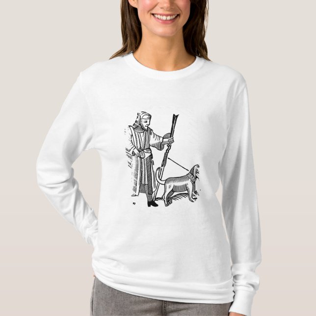 Camiseta Hombre que camina su perro (Anverso)