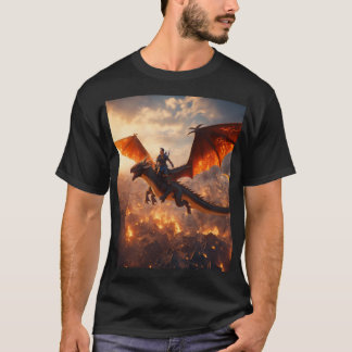 Camiseta hombre que conduce el dragón