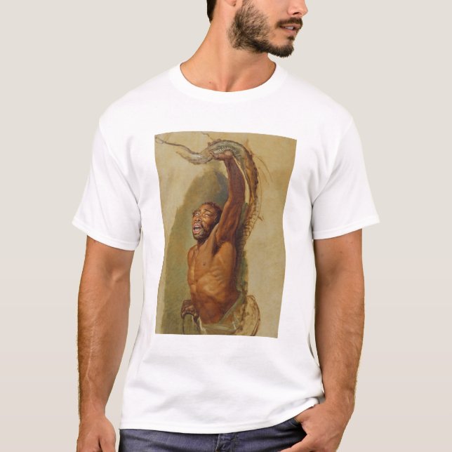 Camiseta Hombre que lucha con un constrictor de boa, (Anverso)
