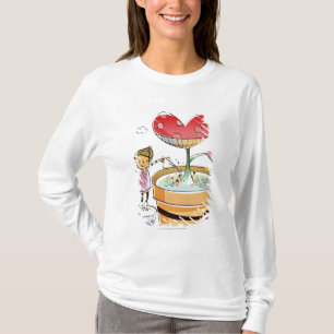Camiseta Hombre que riega una planta potted