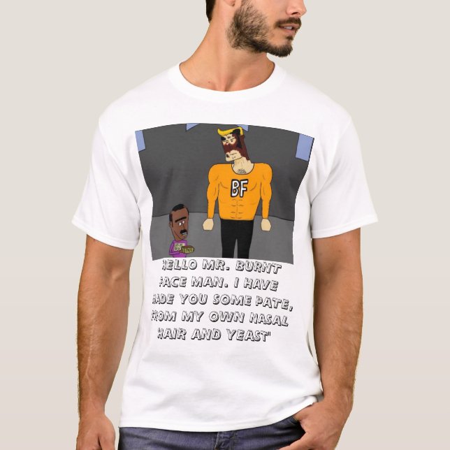 CAMISETA HOMBRE QUEMADO DE LA CARA (Anverso)