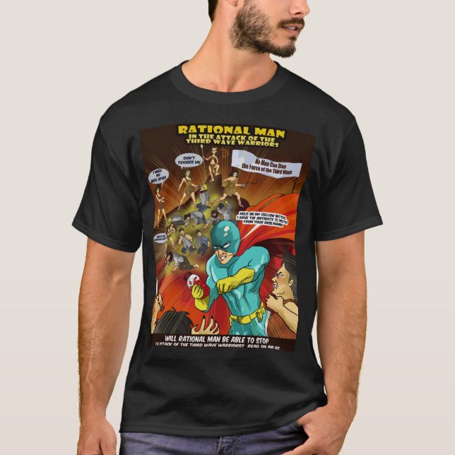 Camiseta Hombre racional en los terceros guerreros de la (Anverso)