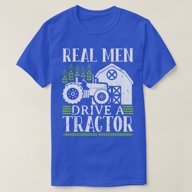 Camiseta Hombre Real Conduce Un Tractor 1 (Diseño del anverso)
