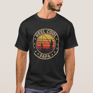 Camiseta Hombre Reel Papa Genial Pescador Día del Padre Pes