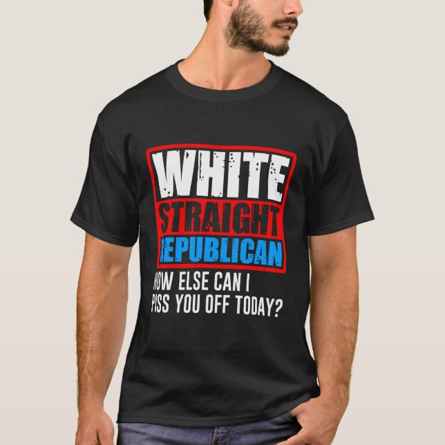 Camiseta Hombre Republicano Recto Blanco (Anverso)