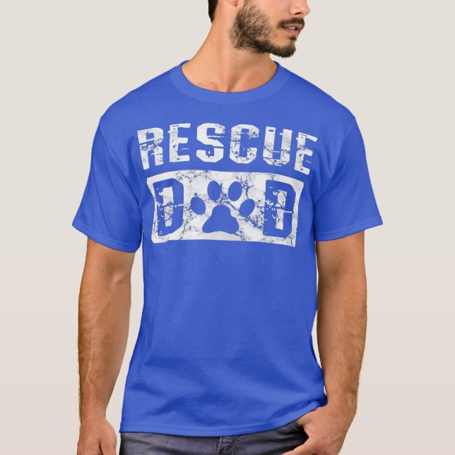 Camiseta Hombre rescata a papá activista animal perro amant (Anverso)