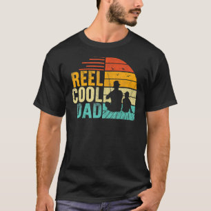 Camiseta Hombre Retro Carrete Papá Genial Pescar Chiste de 