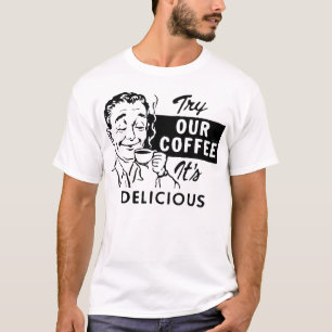 Camiseta Hombre retro del café