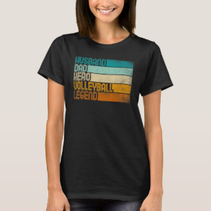 Camiseta Hombre retro esposo papá héroe de voleibol