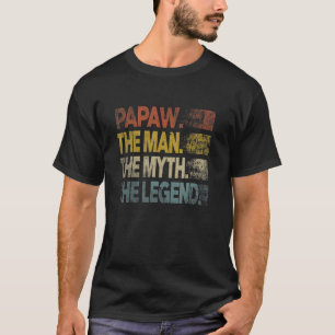 Camiseta Hombre retro papaw mito leyenda padre vintage
