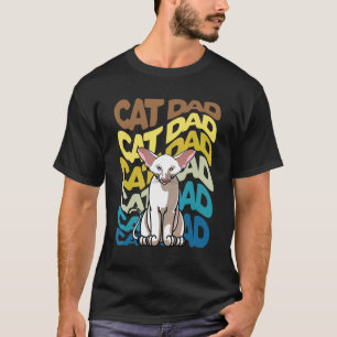 Camiseta Hombre Retro Vintage Gato Oriental de Pelo Corto G