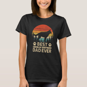 Camiseta Hombre Retro Vintage Mejor Papá Pastor Alemán De T