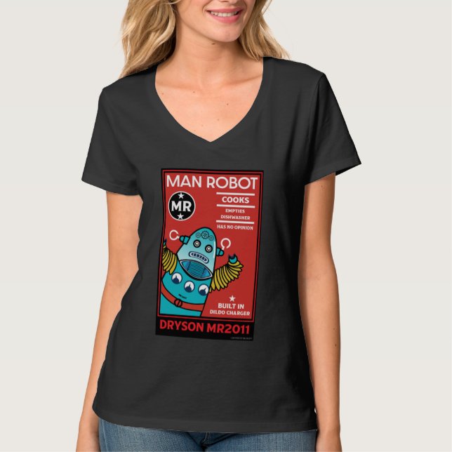 Camiseta Hombre Robot El Hombre Perfecto (Anverso)