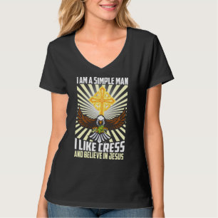 Camiseta Hombre Sencillo Como Vegan Cress Cree En Jesús Chr