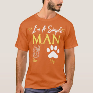Camiseta Hombre Simple Ama A Los Perros De Cerveza